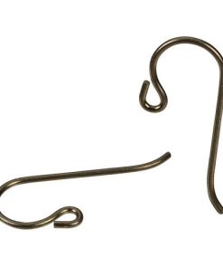 Earring Findings, V-Style Ear Wire Hooks with Loop 44.5mm Long 19